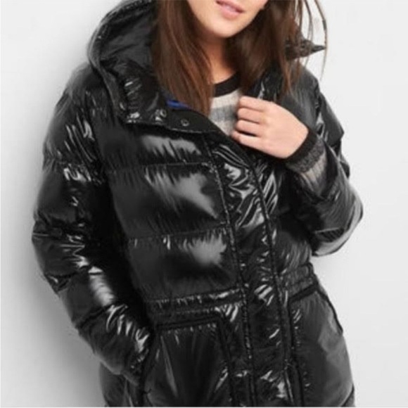 NWT Gap Primaloft Down Alternative Shiny Puffer Jacket - Picture 2 of 7
